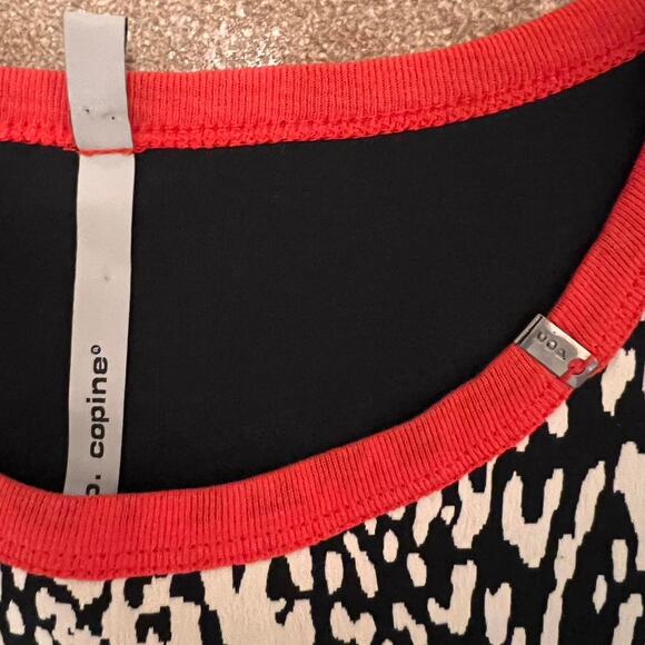 Cop Copine Sleeveless Bodycon Dress Black White Red Trim Animal Print – Size S - Picture 5 of 8